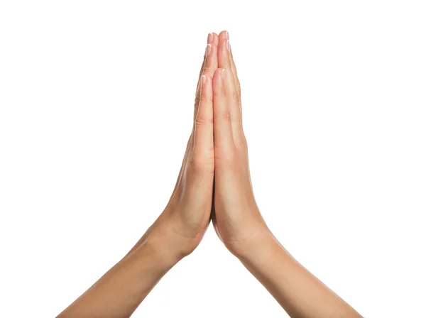 Praying hands of a woman. — Stock Photo, Image