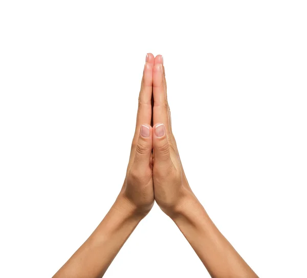 Praying hands of a woman. — Stock Photo, Image