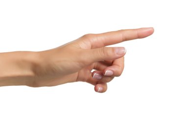 insan eli işaret parmağı ile