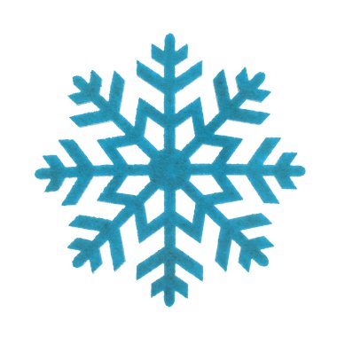 Oyuncak kar tanesi izole.