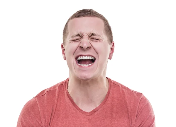 Angry man screaming. — Stock Photo, Image