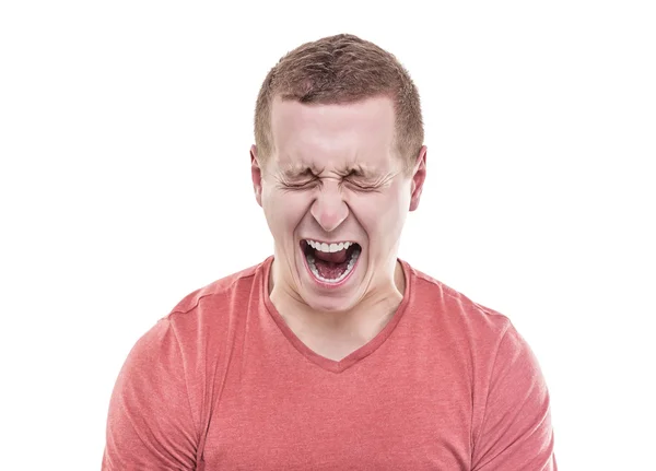 Angry man screaming. — Stock Photo, Image