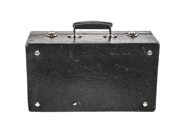 Starý černý kufr. — Stock fotografie