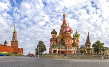 Moskova Kremlin'e ve Aziz basil Katedrali