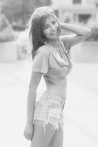 Sexy asiatique fille, vintage film style — Photo