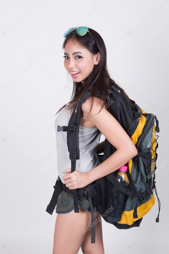 Asian girl in travel concept