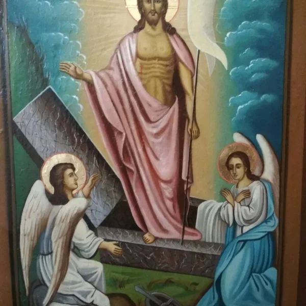 İsa Mesih 'in dirilişi, kutsal melekler, 19. yüzyıl sanatı, yağlı boya resim