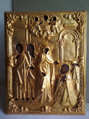 Meryem Ana 'nın Ruhu' ndan Radonezh azizi Srgius 'a, 19. yüzyıl sanatı, Smolensk, demir maaş.