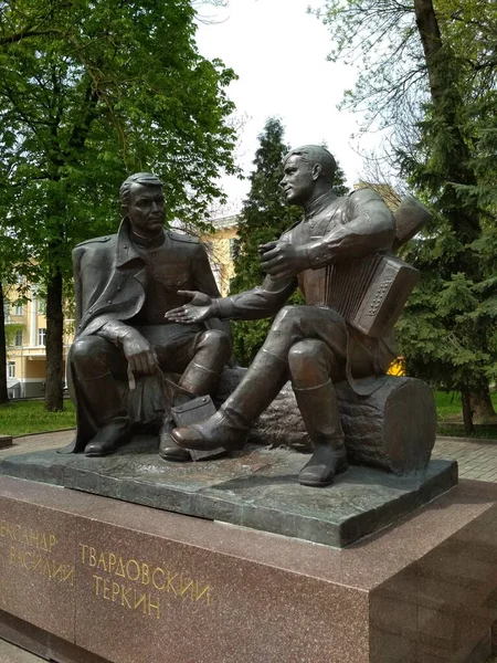 Poète Alexander Tvardovsky Personnage Littérature Vasily Terkin Fonte Smolensk Art — Photo