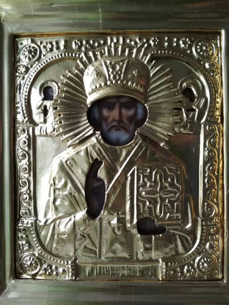 Harikalar diyarı Aziz Nicolas, Lycia Piskoposu, demir maaş, 19. yüzyıl sanatı, Smolensk