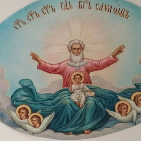 Τριάδα Της Καινής Διαθήκης Κύριος Των Φιλοξενιών Ιησούς Χριστός Άγιο — Φωτογραφία Αρχείου