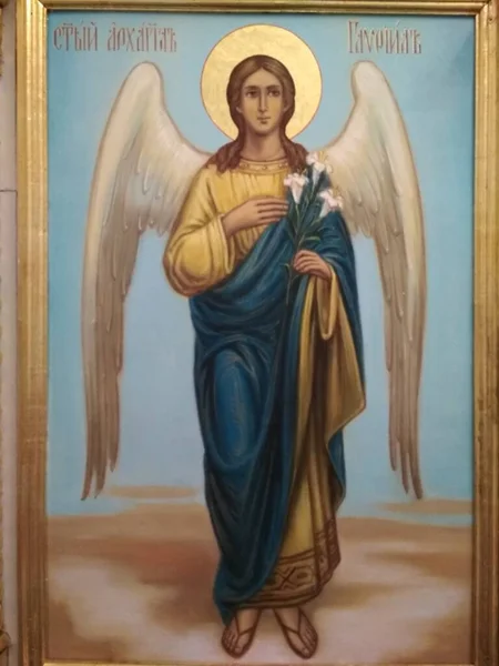 러시아 아이콘 Archangel Gabriel New 2021 Yaer Oil Painting Smolensk — 스톡 사진