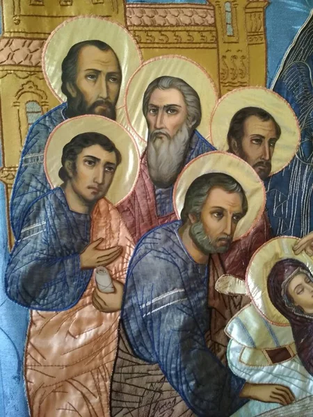 Bakire Varsayımının Kefeni, yeni 2021 Yer, Smolensk, yağlı boya boya, kumaş üzerindeki uygulama