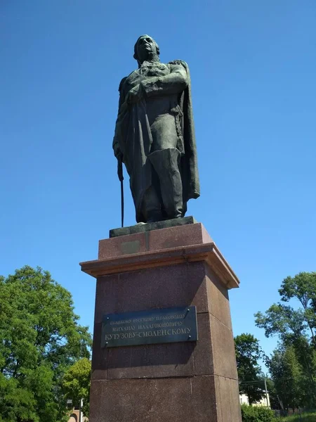 Heykel Mareşali Kutuzov Smolensk Yüzyıl Demir Döküm — Stok fotoğraf