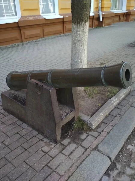 Mortero Del Siglo Xviii Smolensk Fundición Hierro Bronce Hierro Fundido — Foto de Stock