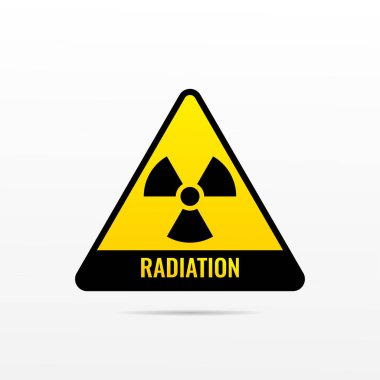 Radiation warning sign. Radioactive contamination or nuclear hazard symbol. caution simple icon. vector illustration