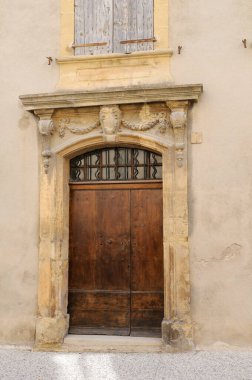 Ornate entry door, Lourmarin, Vaucluse, Provence-Alpes-Cote d'Azur, France