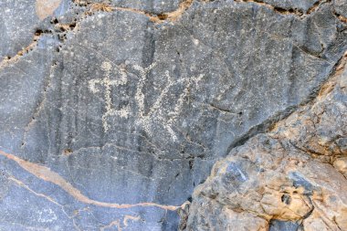 Mermer Kanyon 'da petroglifler, Ölüm Vadisi, Kaliforniya