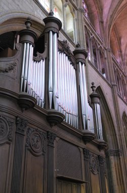 Organ, Nevers Katedrali, Nevers, Burgundy, Fransa