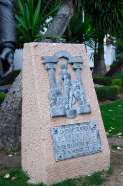 Blas Infante için plaket, Endülüs Milliyetçiliği 'nin babası, Ronda, Malaga, Endülüs, İspanya