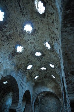 Ceiling with star shaped vents, Arab Baths, Ronda, Malaga, Andalusia, Spain