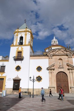 Facade of the Church Iglesia del Socorro, Plaza del Socorro, Ronda, Malaga, Andalusia, Spain