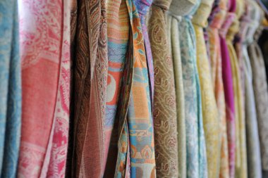 Textiles, Thursday Market, Boulevard Saint-Germain, Paris, Ile-de-France, France