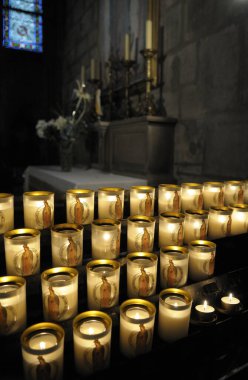 Votive Candles, Notre Dame Cathedral, Paris, Ile-de-France, France