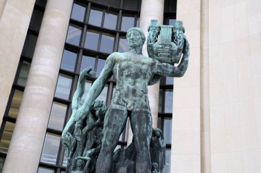 Apollo Heykeli, Trocadero, Palais de Chaillot, Paris, Ile-de-France, Fransa