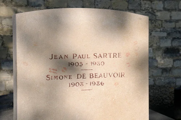 Jean-Paul Sartre, Fransız filozof ve romancı, Montparnasse Mezarlığı, Paris, Fransa