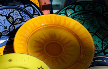 Seramik Tabaklar, Cours Mirabeau Pazarı, Aix-en-Provence, Provence-Alpes-Cote d 'Azur, Fransa