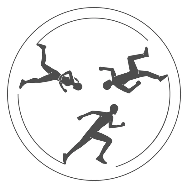 Logo moderno club de running . — Archivo Imágenes Vectoriales