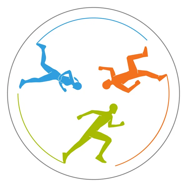 Logo du marathon circulaire . — Image vectorielle