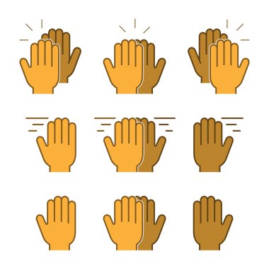 Vektör düz Icons yüksek beş set. 