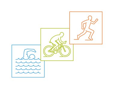 Triatlon serin vektör simgesi