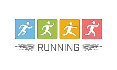 Modern renkli çalışan logosu