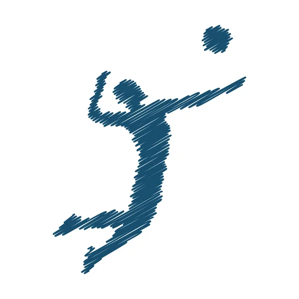 Concepto fresco vector voleibol — Vector de stock