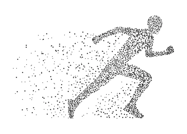 Стильный логотип для бега — стоковый вектор