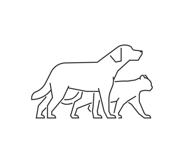 Logo cool pour animalerie et clinique vétérinaire — Image vectorielle