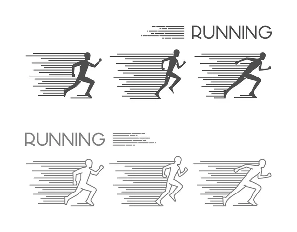 Symbole de course linéaire — Image vectorielle