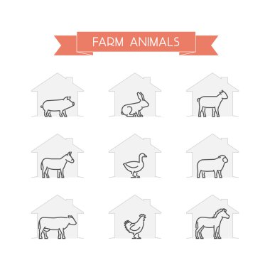 Satır çiftlik hayvanları ayarlayın. Açık yol