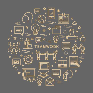 Vektör hat yaratıcı konsept çalışması için