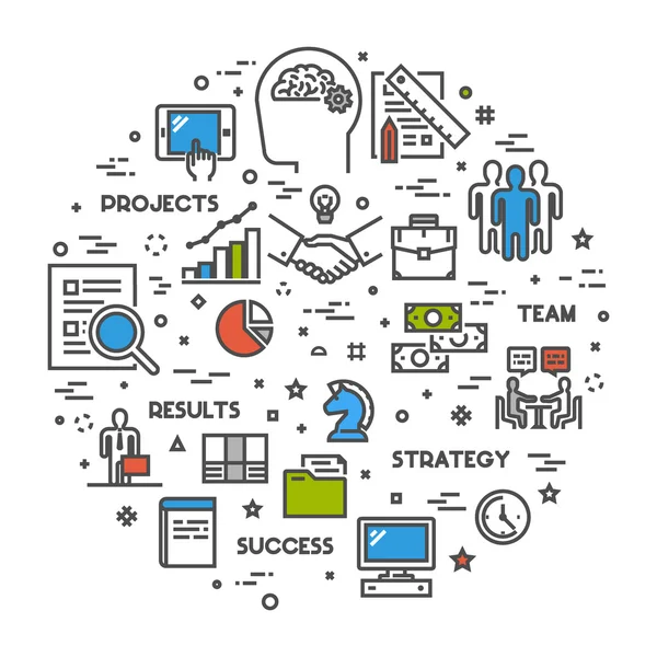 İş danışmanlığı için yuvarlak hat kavramı