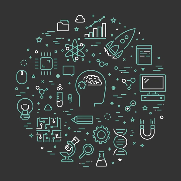 Vektör hat web kavramı bilim için