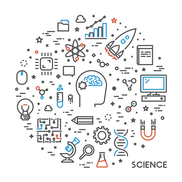 科学的矢量线 web 概念 — 图库矢量图片