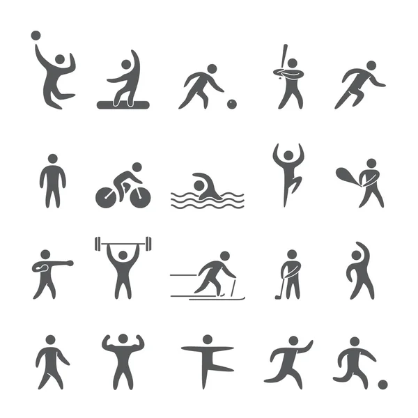 Silhouettes figures of athletes — Stock Photo, Image