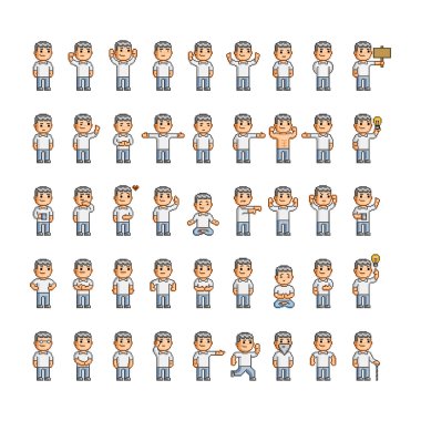 Piksel sanat duygular ve insanların eylemleri