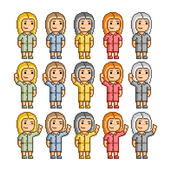 Gente divertida de todos los colores — Vector de stock