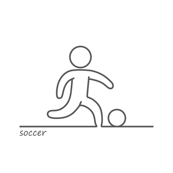 Outline of a shape soccer player — Stock Vector