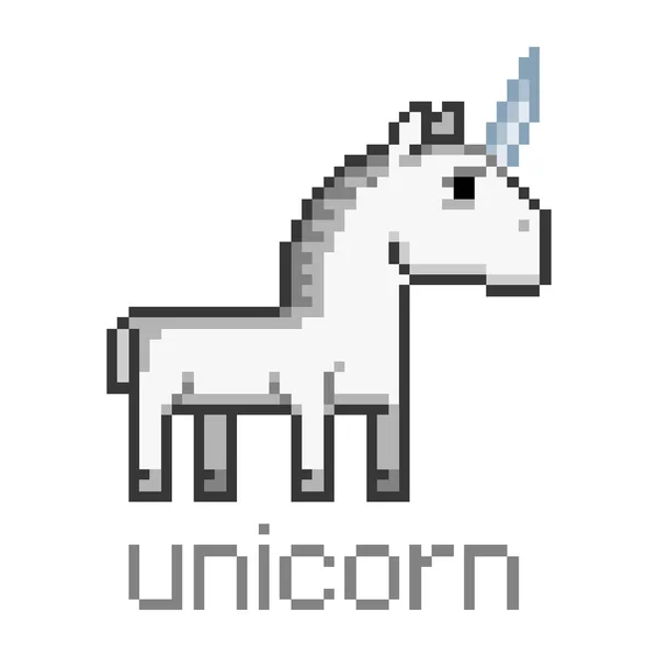 Pixel unicorn — Stock Vector